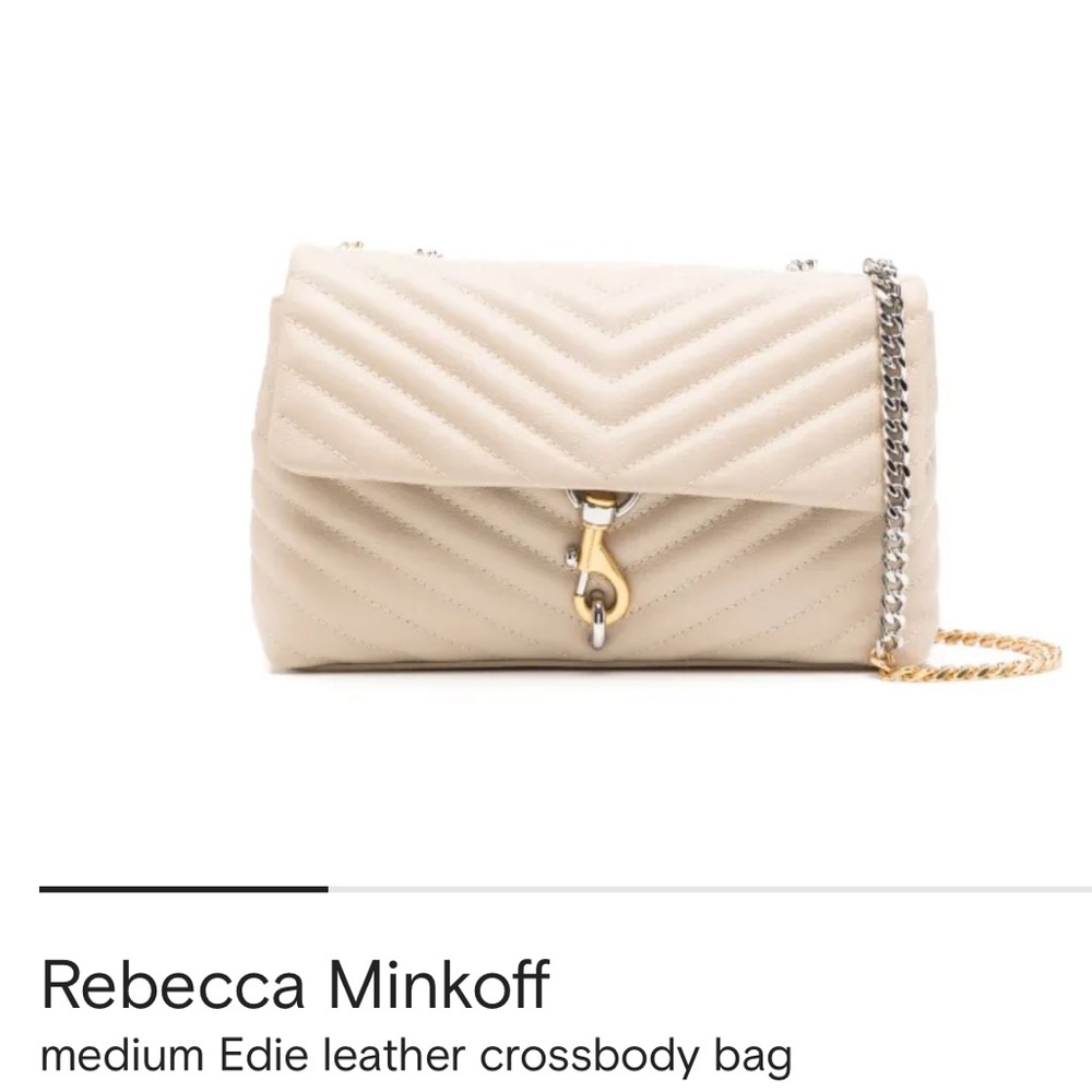 Elegant Cream Handbag with Gold Chain